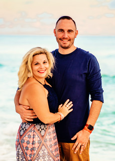 alison and dane fienning at the beach
